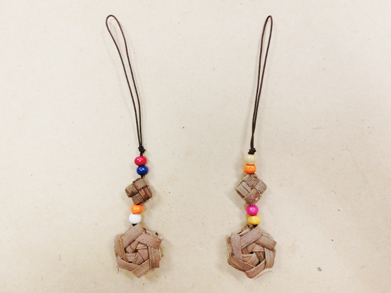 奥会津　三島町　編み組細工　体験　山ブドウストラップ